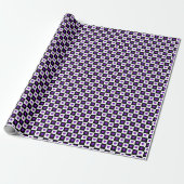 B&W Purple Hearts Beating Cadeaupapier (Uitgerold)