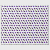 B&W Purple Hearts Beating Cadeaupapier (Vlak)