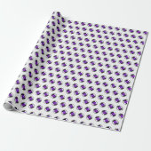 B&W Purple Hearts Beating Cadeaupapier (Uitgerold)