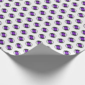 B&W Purple Hearts Beating Cadeaupapier (Hoek)