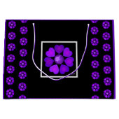 B&W Purple Hearts Beating Groot Cadeauzakje (Voorkant)