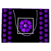 B&W Purple Hearts Beating Groot Cadeauzakje (Achterkant)