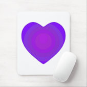 B&W Purple Hearts Beating Muismat (Met muis)