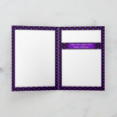 B&W Purple Hearts Beating Verjaardagskaart Kaart (Binnen)