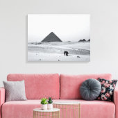 B&W Pyramids Canvas Afdruk (Insitu (Woonkamer))