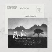 B&W Reiki Master Yoga Mediation instructeur Citate Briefkaart (Voorkant / Achterkant)