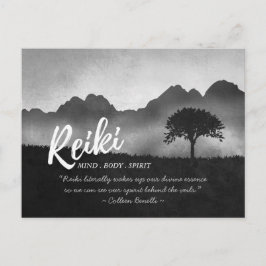 B&W Reiki Master Yoga Mediation instructeur Citate Briefkaart