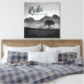 B&W Reiki Master Yoga Mediation instructeur Citate Canvas Afdruk (Insitu (Slaapkamer))