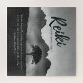 B&W Reiki Master Yoga Mediation instructeur Citate Legpuzzel (Horizontaal)