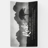 B&W Reiki Master Yoga Mediation instructeur Citate Spandoek (Verticaal)