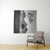 B&W Reiki Master Yoga Mediation instructeur Citate Wandkleed (In Situ (horizontaal))