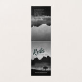 B&W Reiki Yoga-instructeur Prijslijst Aanwijzing Visitekaartje (Buitenkant ongevouwen)