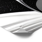 B&W Retro Rocket Ship Poster (Hoek)