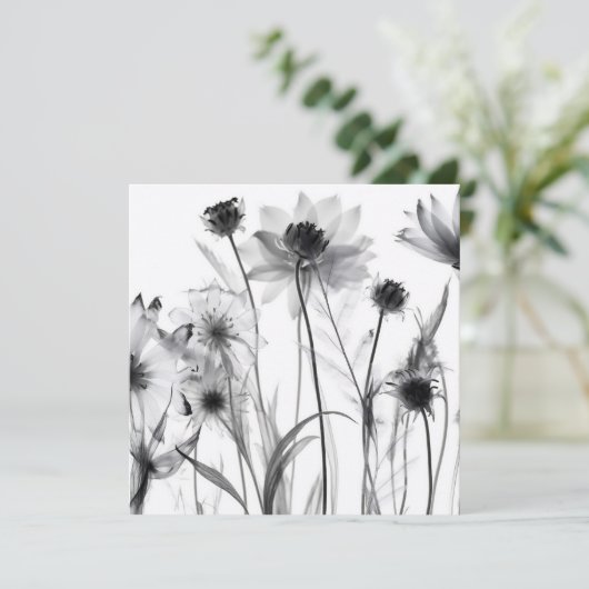 B&W röntgenbloemen (Staand voorkant)