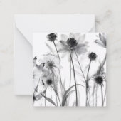 B&W röntgenbloemen Notitiekaartje (Voorkant)