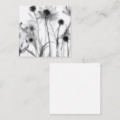 B&W röntgenbloemen Notitiekaartje (Voorkant / Achterkant)
