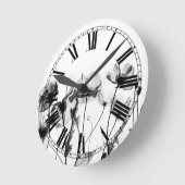 B&W Röntgenbloemen Ronde Klok (Hoek)