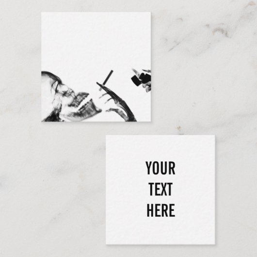 B&W Röntgenschoeisel met roken Contactkaartje (Voorkant / Achterkant)