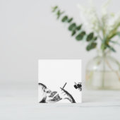 B&W Röntgenschoeisel met roken Contactkaartje (Staand voorkant)