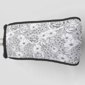 B&W-Roos voor ventilatortuin Golfheadcover (Voorkant)