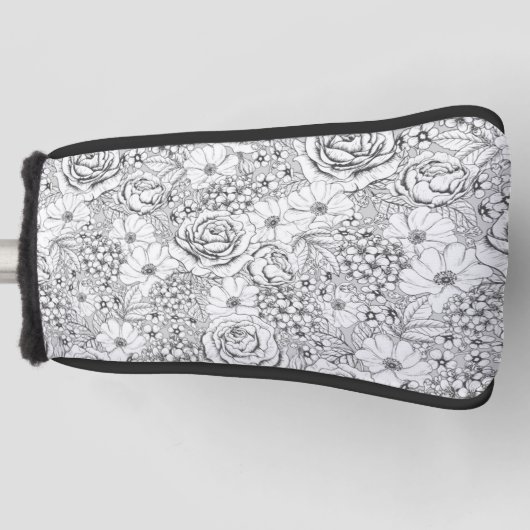 B&W-Roos voor ventilatortuin Golfheadcover (Voorkant)