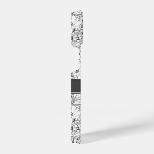 B&W-Roos voor ventilatortuin iPhone Hoesje (Rechterkant)