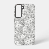 B&W-Roos voor ventilatortuin Samsung Galaxy Hoesje (Achterkant)