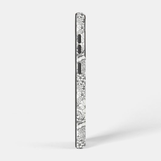 B&W-Roos voor ventilatortuin Samsung Galaxy Hoesje (Rechterkant)