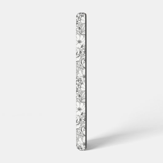 B&W-Roos voor ventilatortuin Samsung Galaxy Hoesje (Linkerkant)