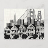 B&W San Francisco California Briefkaart (Voorkant)