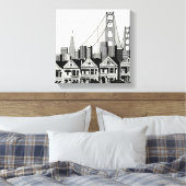 B&W San Francisco California Canvas Afdruk (Insitu (Slaapkamer))