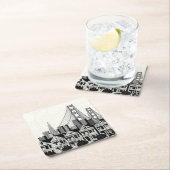 B&W San Francisco California Kartonnen Onderzetters (Insitu)