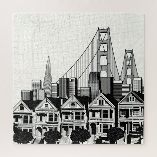 B&W San Francisco California Legpuzzel (Verticaal)