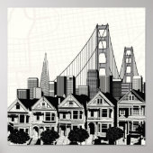 B&W San Francisco California Poster (Voorkant)