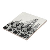 B&W San Francisco California Tegeltje (Zijkant)