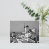 B&W Santorini 3 Briefkaart (Staand voorkant)