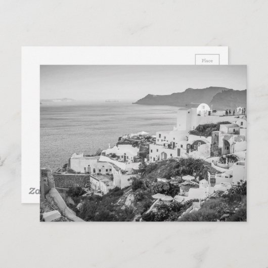 B&W Santorini 8 Briefkaart (Voorkant / Achterkant)