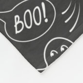 B&W Schattigee Doodle Halloween Patroon Fleece Deken (Hoek)