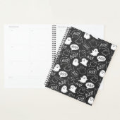 B&W Schattigee Doodle Halloween Patroon Planner (Display)