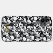 B/W schedel optische patroon gotische kubus illusi Case-Mate iPhone Case (Achterkant (horizontaal))