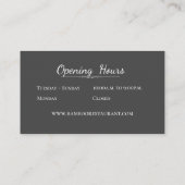 B&W-schets Peacock met Fancy staartoppervlakkers Visitekaartje (Achterkant)