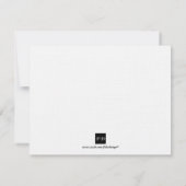 B&W scroll elegant rsvp bruiloft reactiekaart Kaartje (Achterkant)