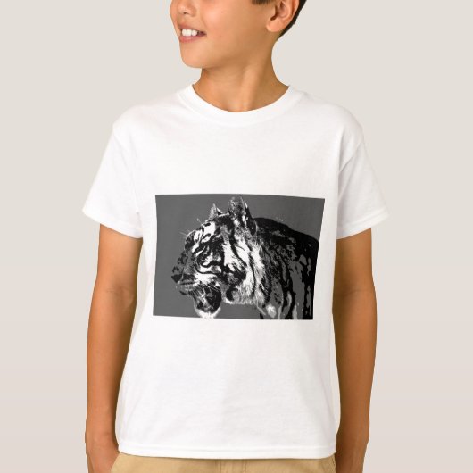 B&W Siberian Tiger T-shirt (Voorkant)