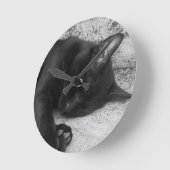 B&W - Slaapende kat Ronde Klok (Hoek)