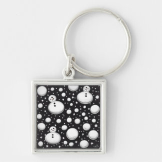 B&W Snowballen & Snowmen Sleutelhanger
