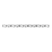B&W Snowflake 1,5-inch Satin Ribbon Satijnen Lint (Voorkant)