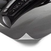 B&W Steampunk Robot Raven Poster (Hoek)