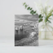 B&W-strandkustlijn, Californië Briefkaart (Staand voorkant)