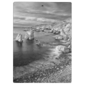 B&W-strandkustlijn, Californië Klembord (Achterkant)