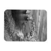 B&W-strandkustlijn, Californië Magneet (Horizontaal)